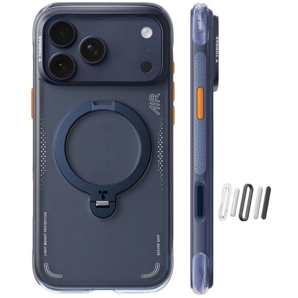 TORRAS Ostand Q3 Air for iPhone 17 Pro 17 Max 6.9", Midnight Blue
